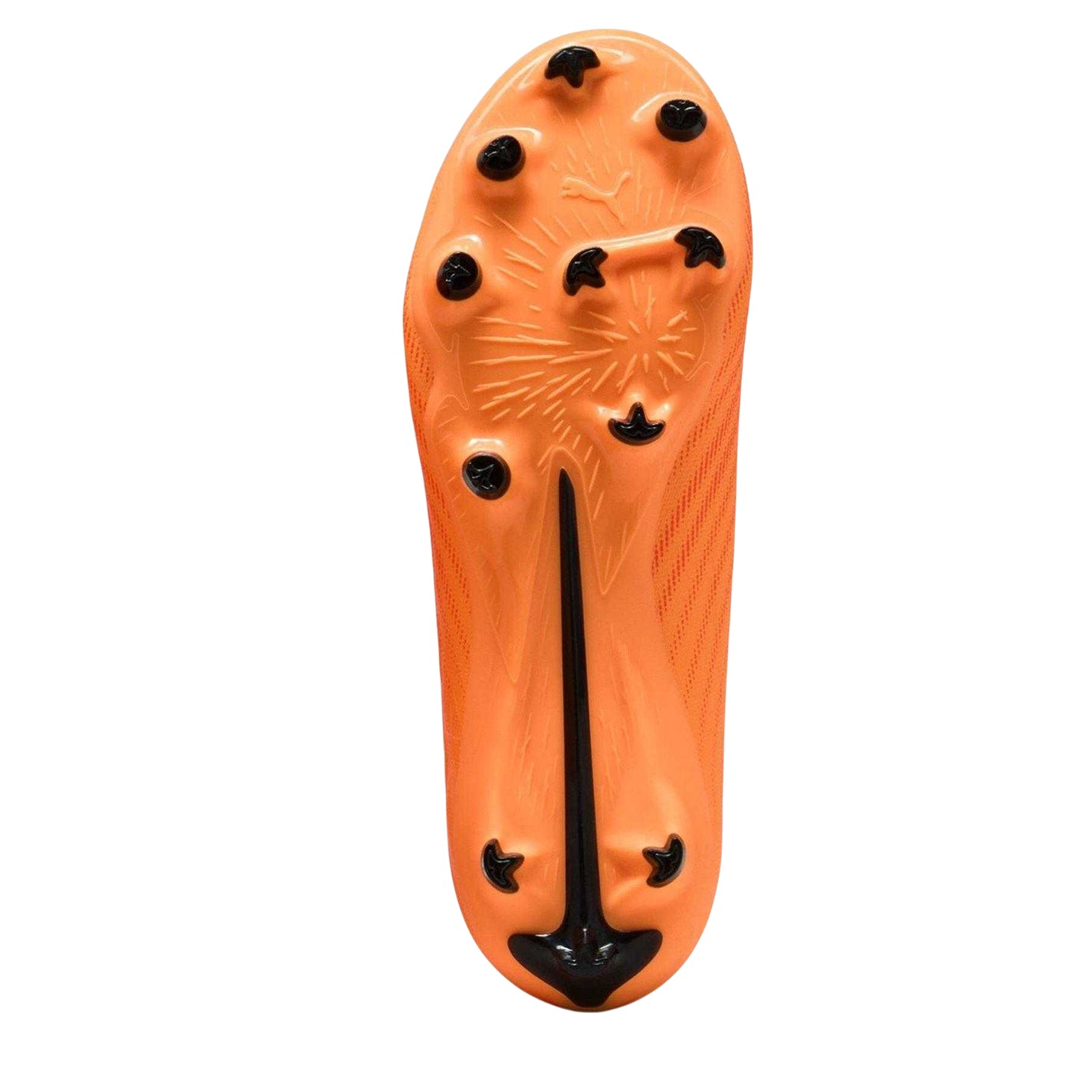 Orange-Black - Back - Puma Childrens-Kids Ultra 5 Match Firm Ground Football Boots