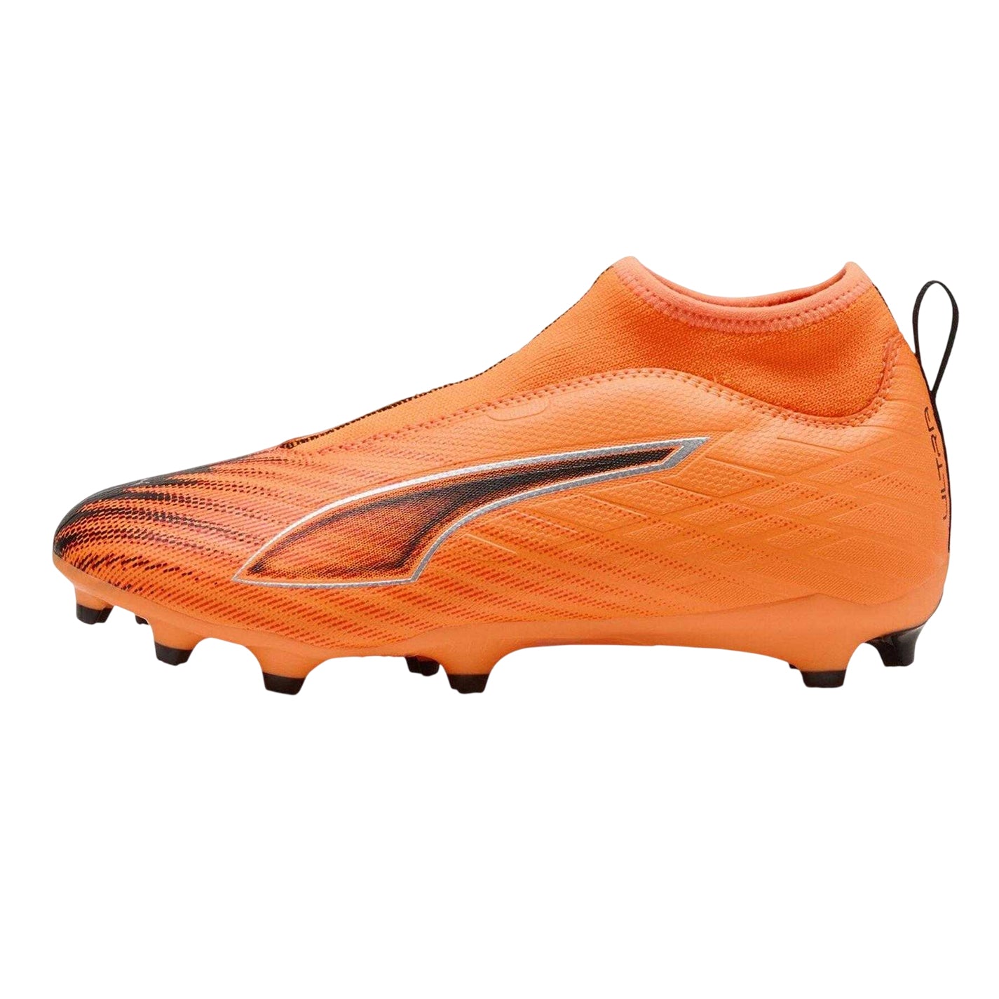 Orange-Black - Side - Puma Childrens-Kids Ultra 5 Match Firm Ground Football Boots