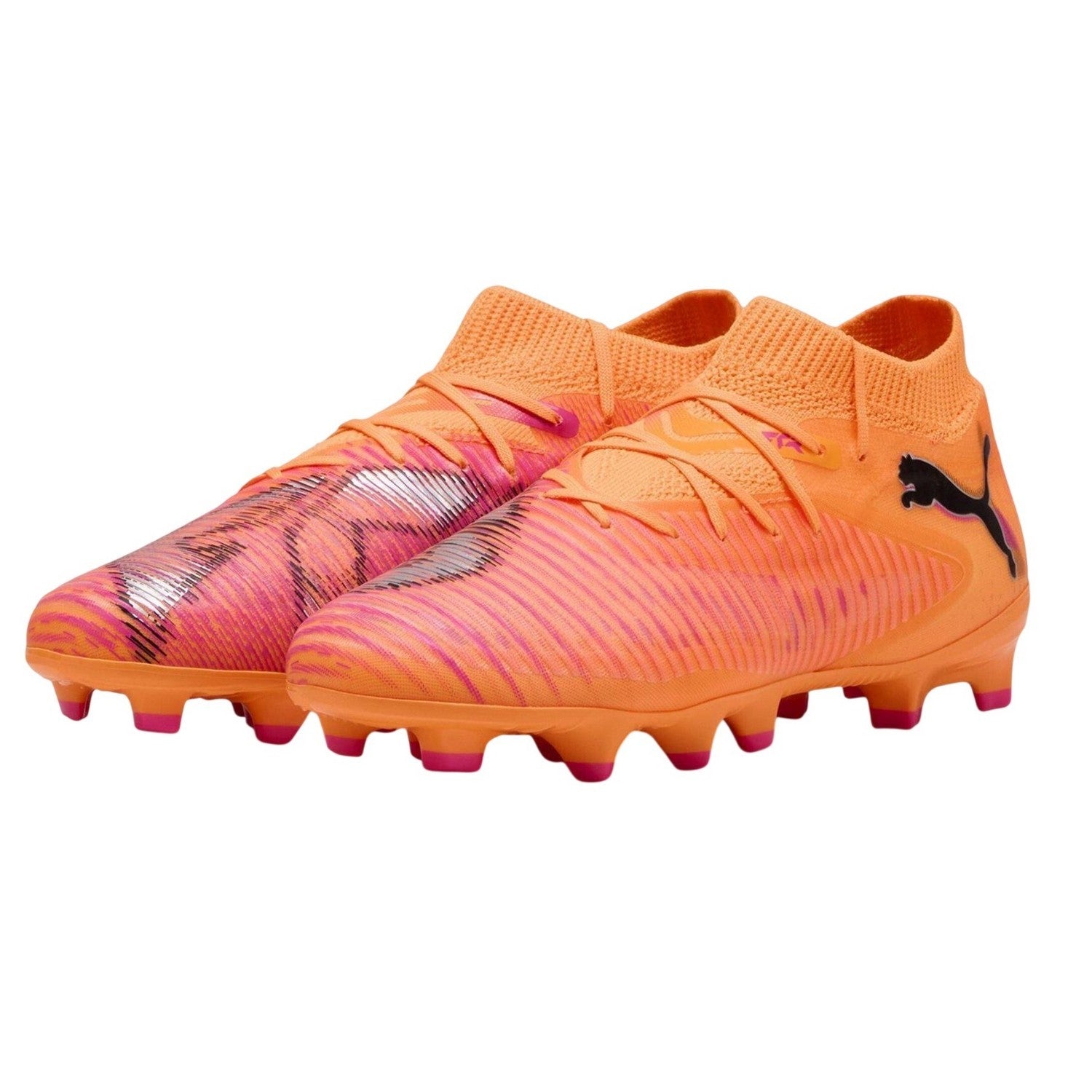 Orange-Black - Close up - Puma Childrens-Kids Future 8 Pro Artificial Ground Football Boots