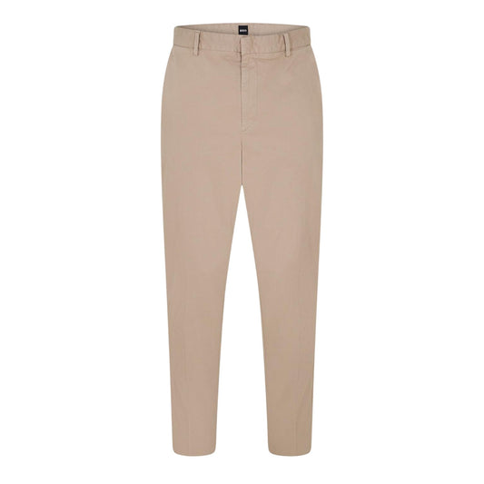 Beige - Front - Boss Mens Kaito1 Slim Chinos