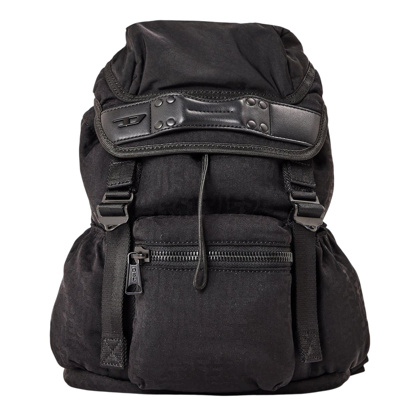 Black - Front - Diesel Monogram Jacquard Rucksack