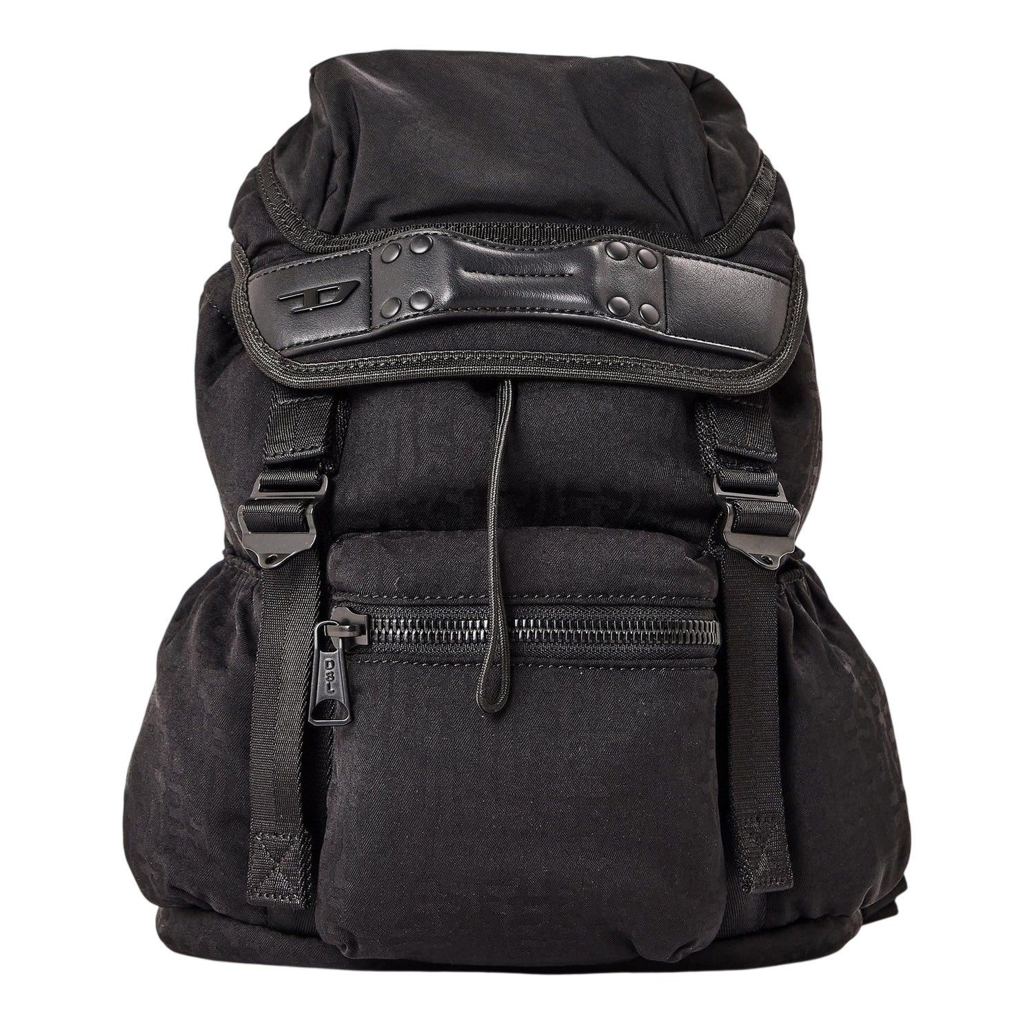Black - Front - Diesel Monogram Jacquard Rucksack