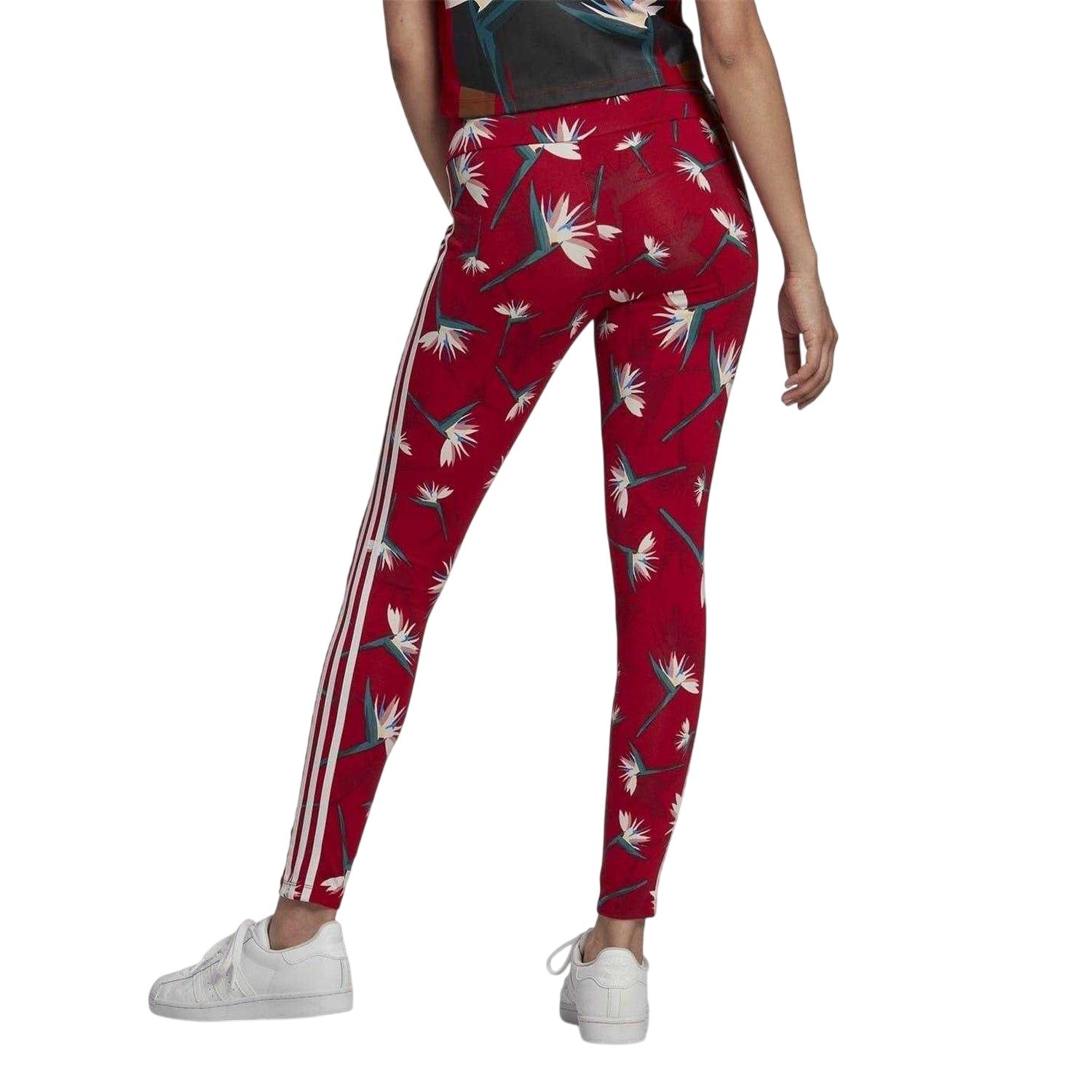 Red - Back - Adidas Womens-Ladies Thebe Magugu Leggings