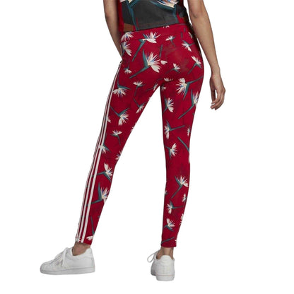 Red - Back - Adidas Womens-Ladies Thebe Magugu Leggings