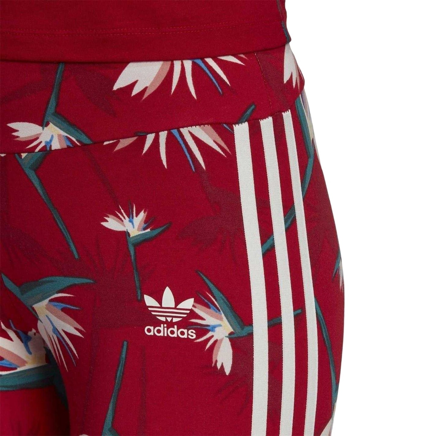 Red - Side - Adidas Womens-Ladies Thebe Magugu Leggings