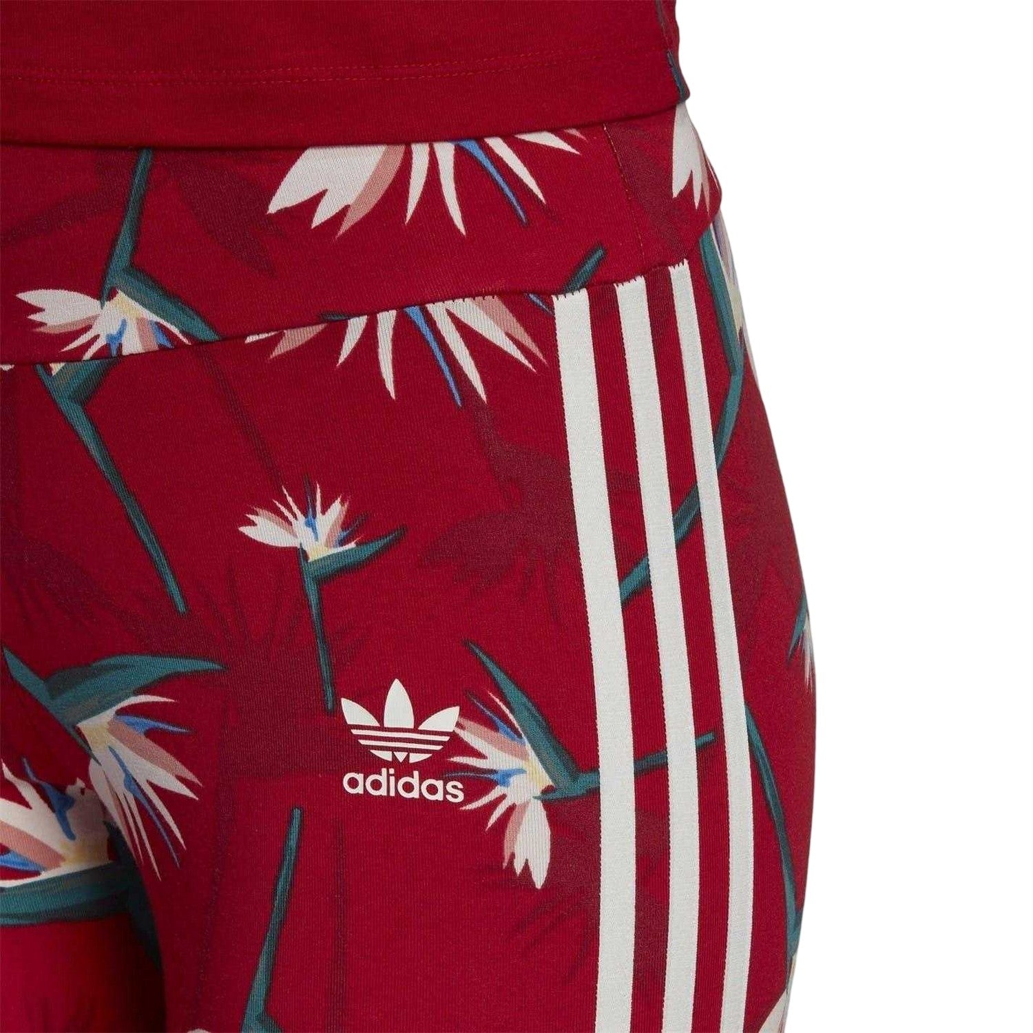 Red - Side - Adidas Womens-Ladies Thebe Magugu Leggings