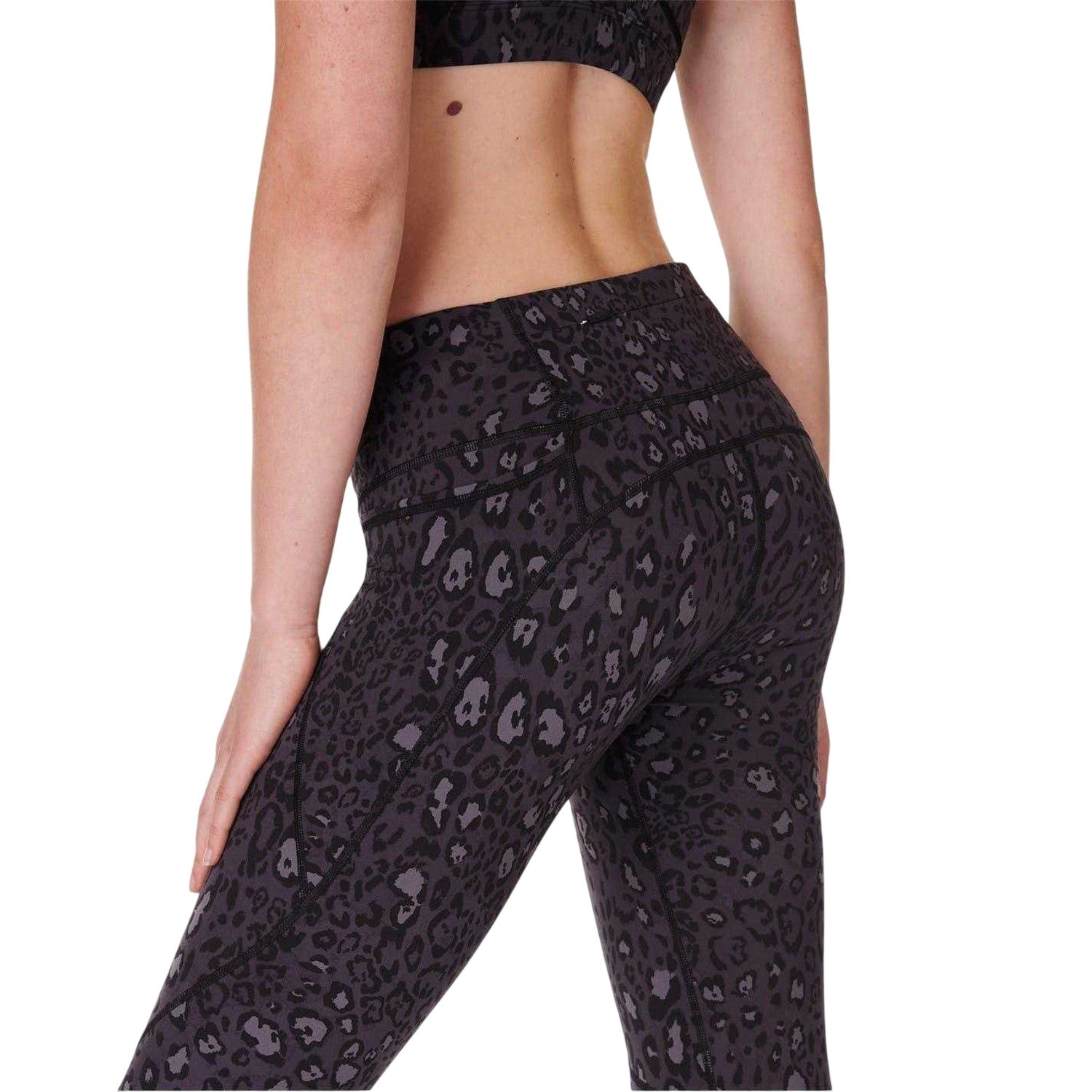 Black Animal - Side - Sweaty Betty Womens-Ladies 7-8 Leggings