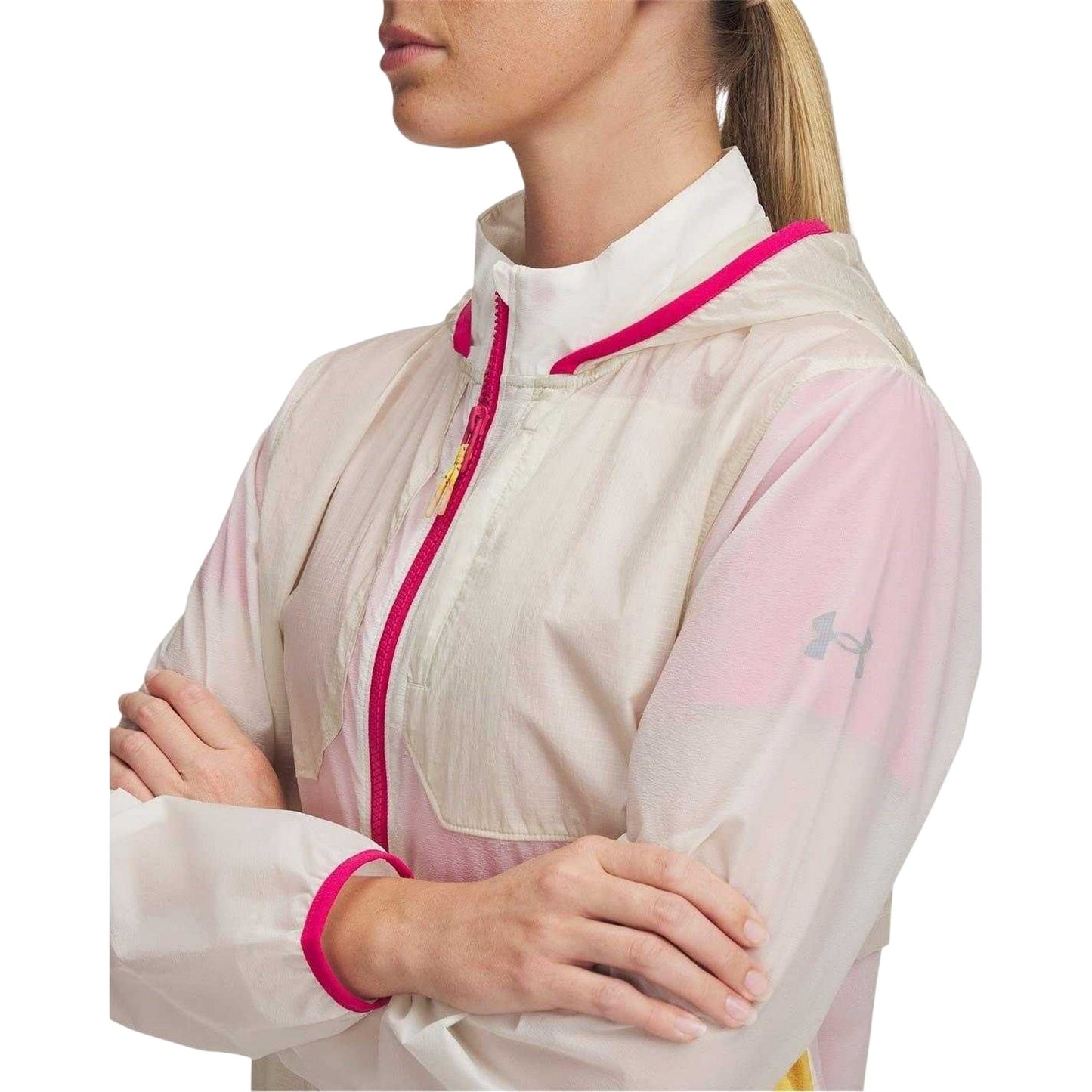 Brown - Side - Under Armour Womens-Ladies Lightweight Jacket