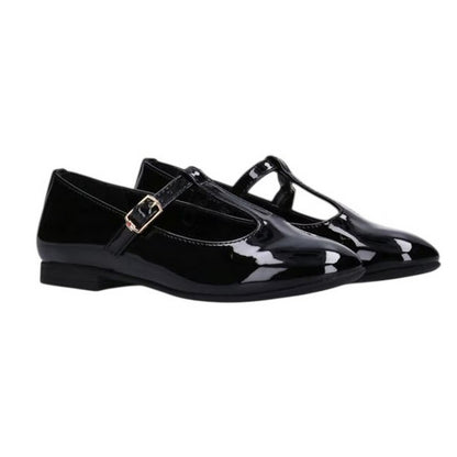 Black - Back - Tommy Hilfiger Girls T-Bar Flat Pumps