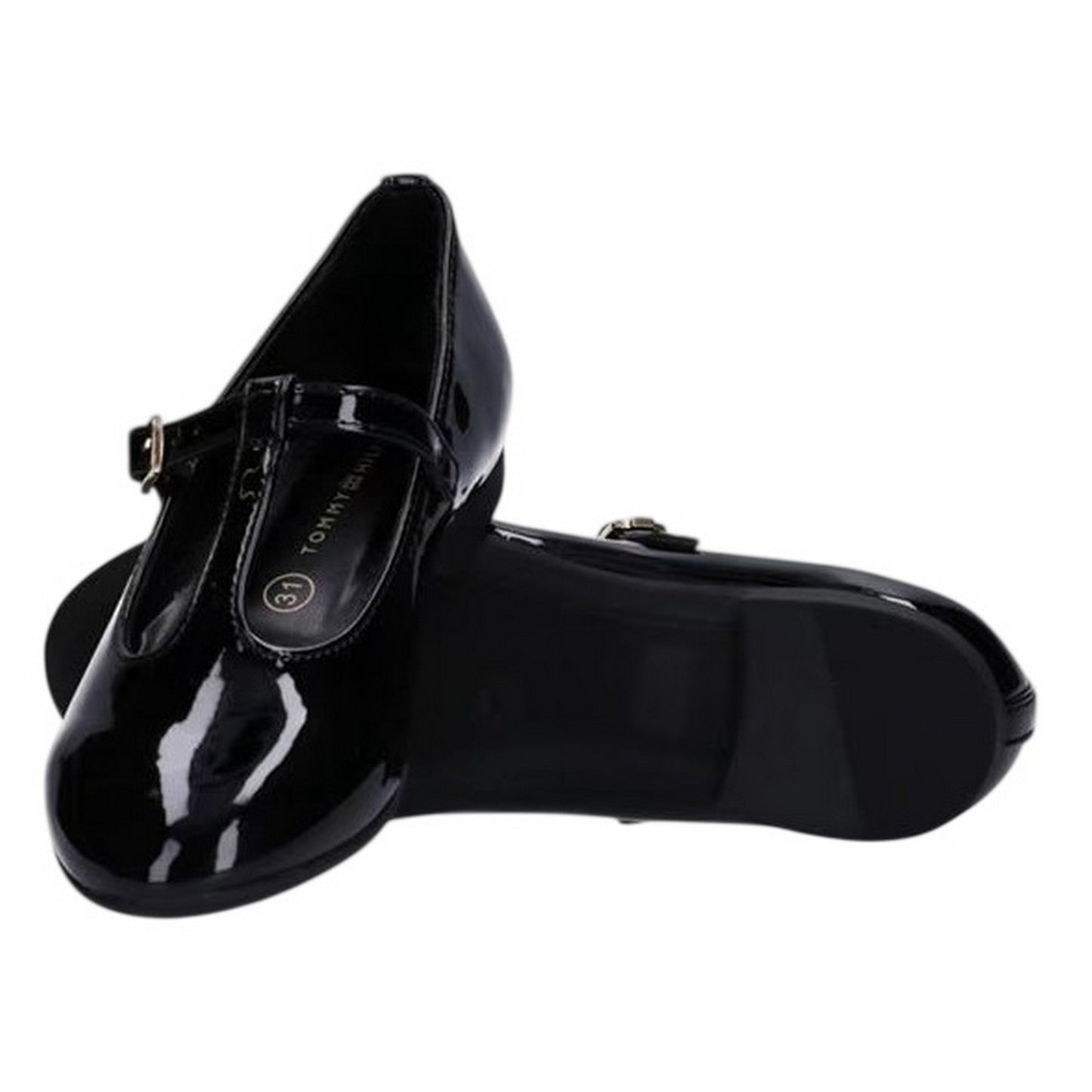Black - Lifestyle - Tommy Hilfiger Girls T-Bar Flat Pumps