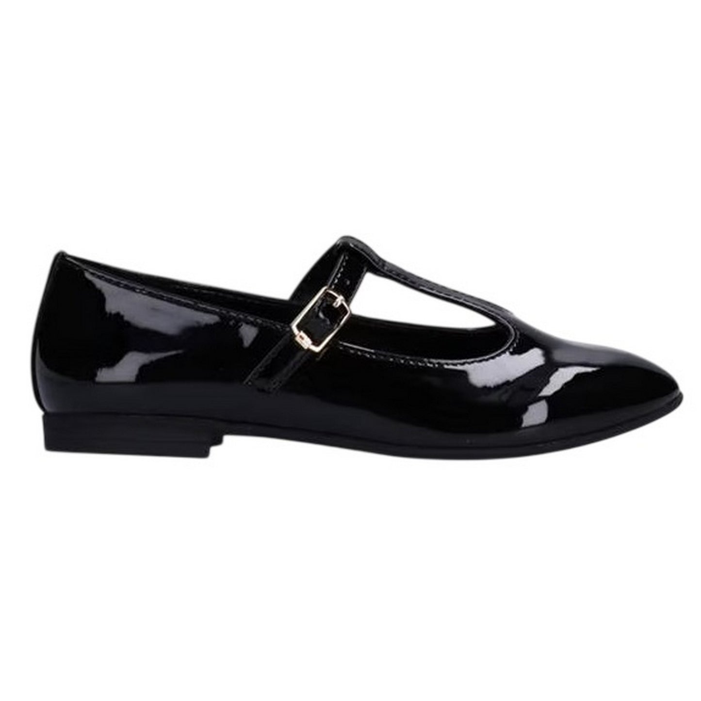 Black - Front - Tommy Hilfiger Girls T-Bar Flat Pumps