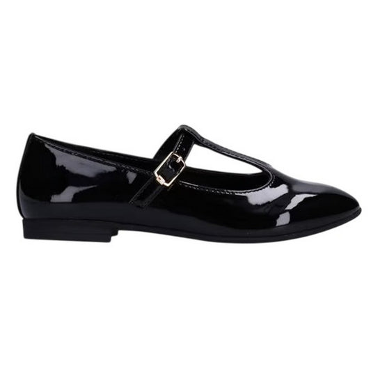 Black - Front - Tommy Hilfiger Girls T-Bar Flat Pumps