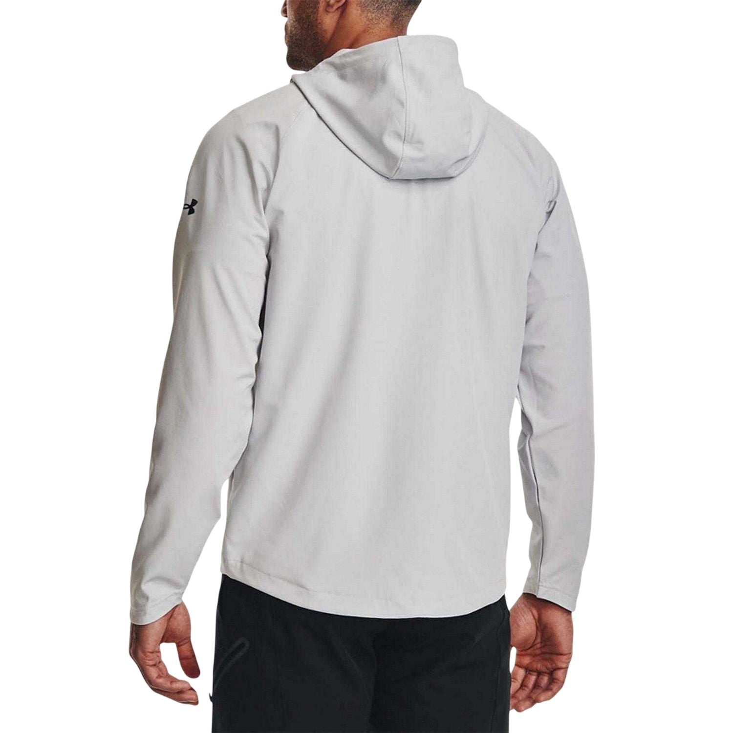 Grey - Back - Under Armour Mens Storm Raglan Hooded Jacket