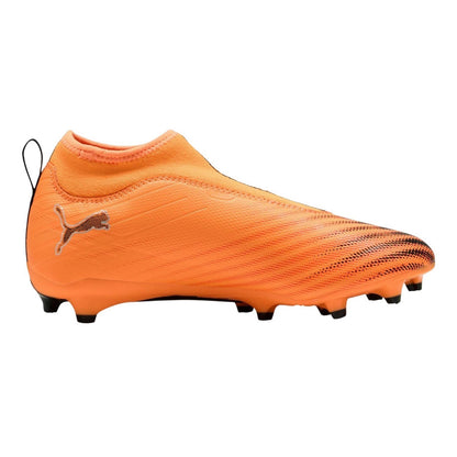Orange-Black - Front - Puma Childrens-Kids Ultra 5 Match Firm Ground Football Boots