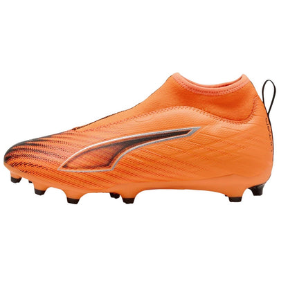 Orange-Black - Back - Puma Childrens-Kids Ultra 5 Match Firm Ground Football Boots