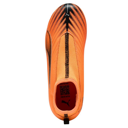 Orange-Black - Side - Puma Childrens-Kids Ultra 5 Match Firm Ground Football Boots