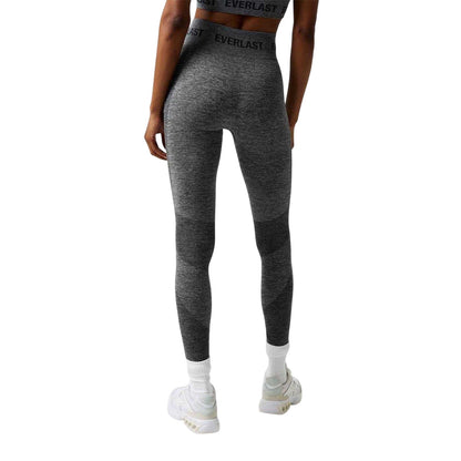 Charcoal Marl - Back - Everlast Womens-Ladies Seamless Leggings