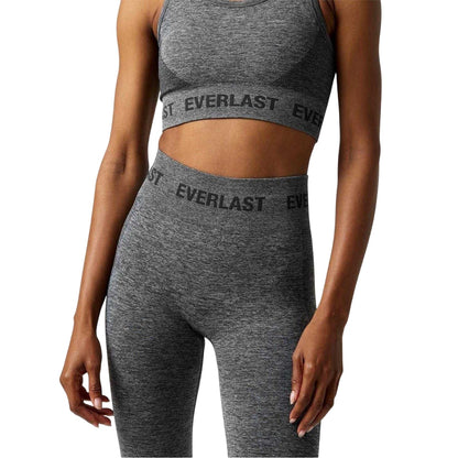 Charcoal Marl - Side - Everlast Womens-Ladies Seamless Leggings