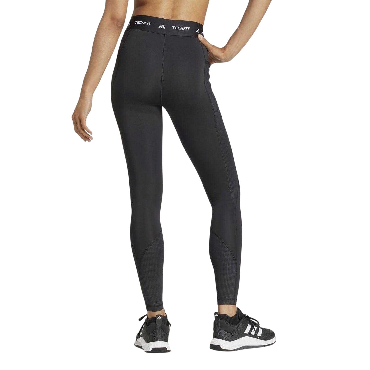 Black - Back - Adidas Womens-Ladies Techfit Shaping Leggings