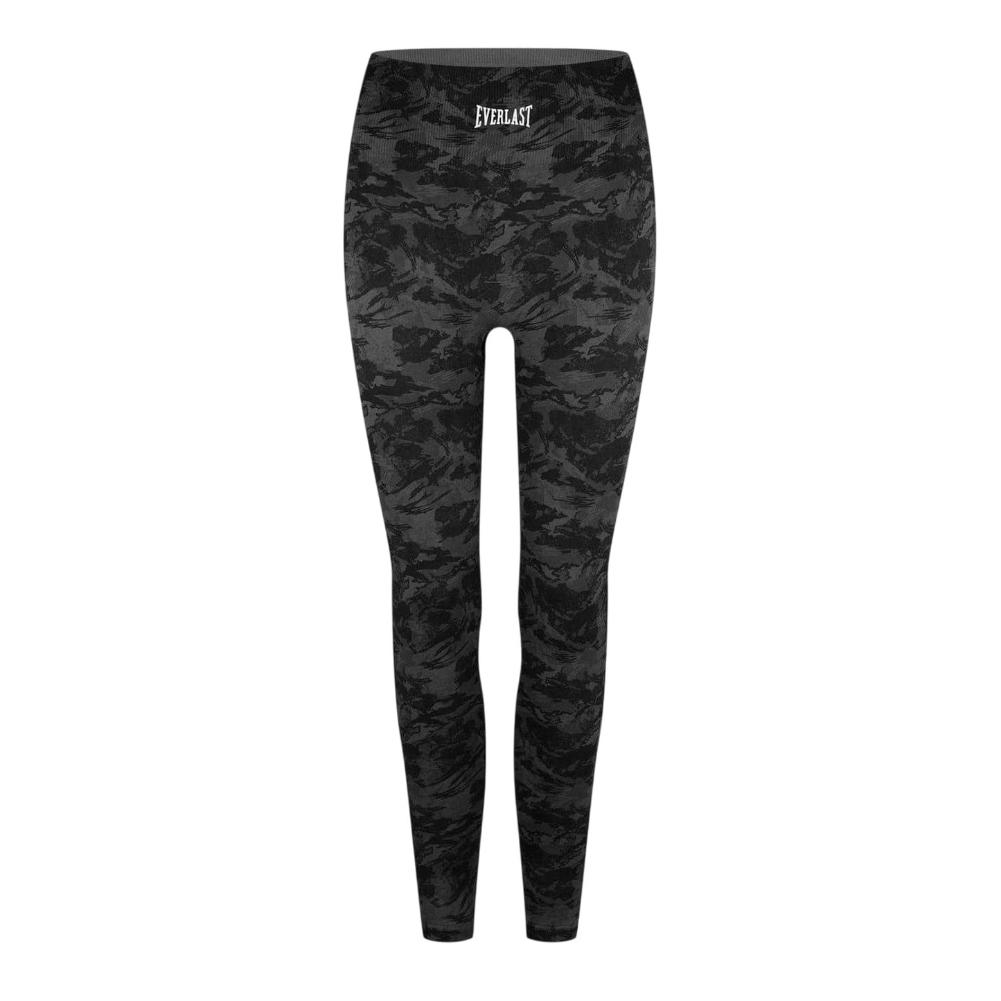 Black Print - Front - Everlast Womens-Ladies Nylon Camouflage High Rise Leggings