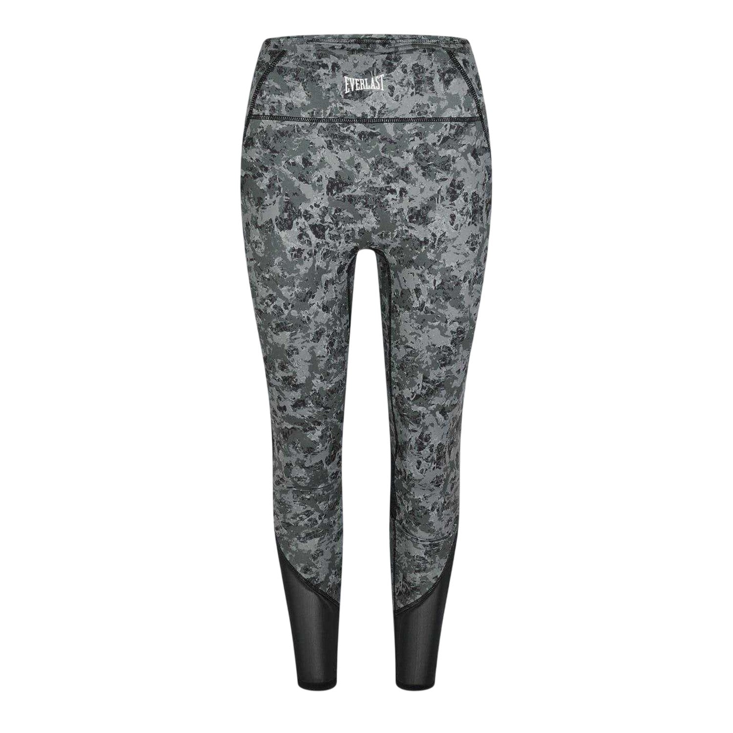 Grey - Front - Everlast Womens-Ladies Camouflage Leggings