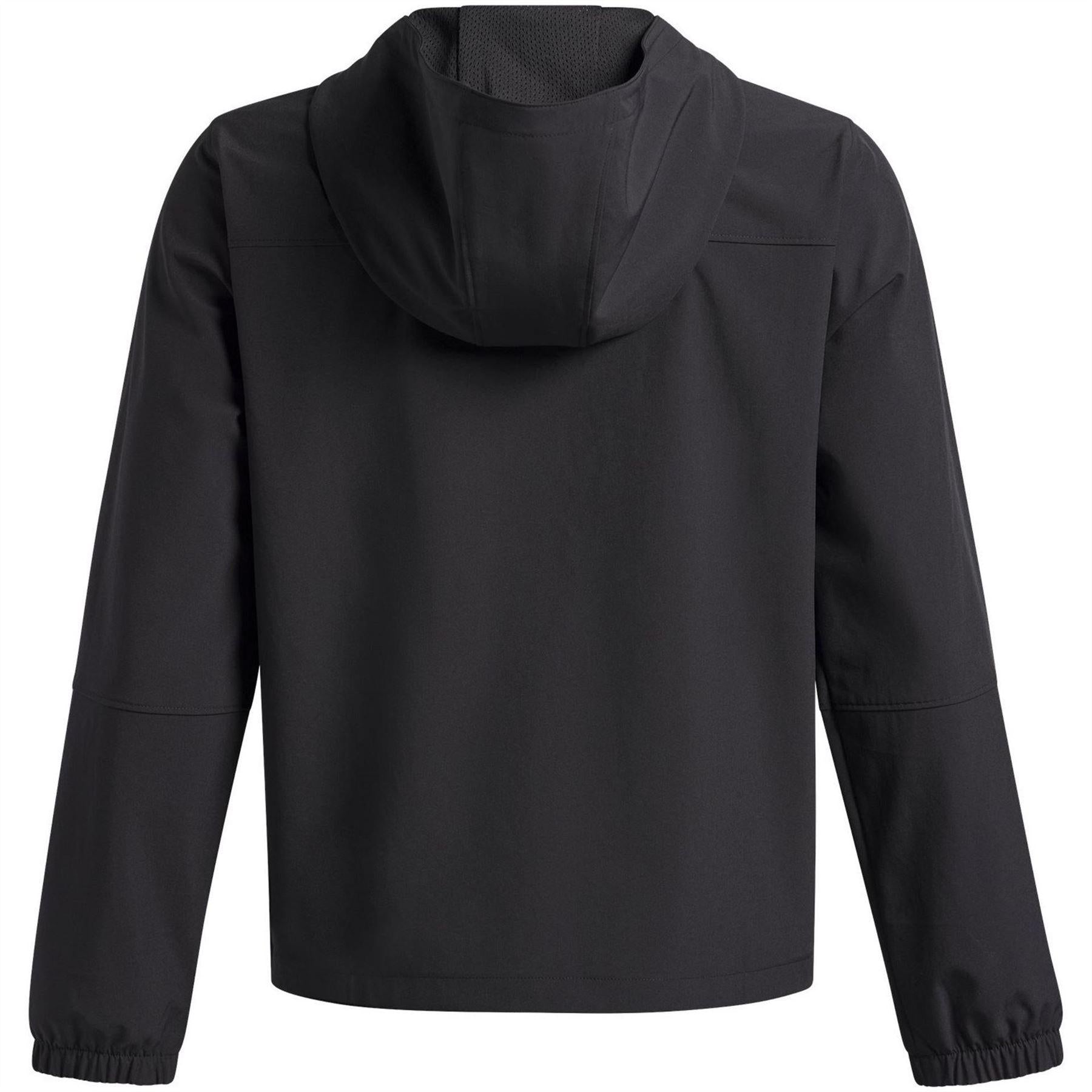 Black - Back - Under Armour Childrens-Kids Unstoppable Hooded Jacket
