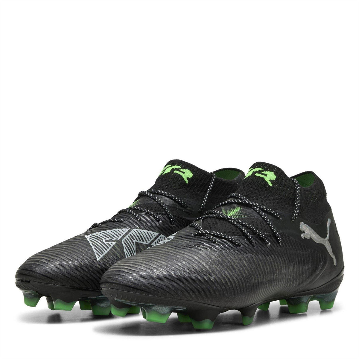 Puma Black - Front - Puma Childrens-Kids Future 8 Ultimate Firm Ground Football Boots