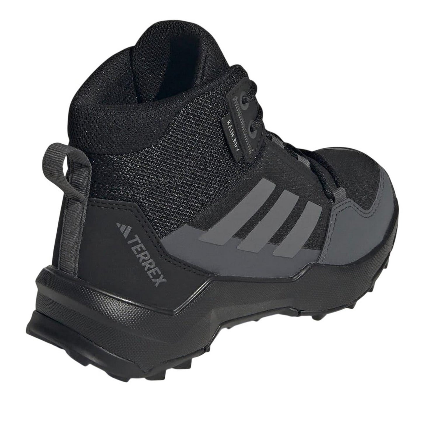 Black - Back - Adidas Childrens-Kids Terrex AX4R Waterproof Hiking Shoes