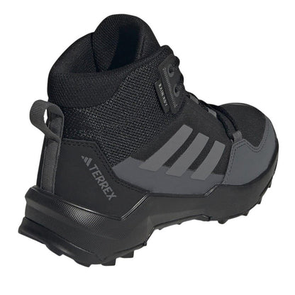 Black - Back - Adidas Childrens-Kids Terrex AX4R Waterproof Hiking Shoes