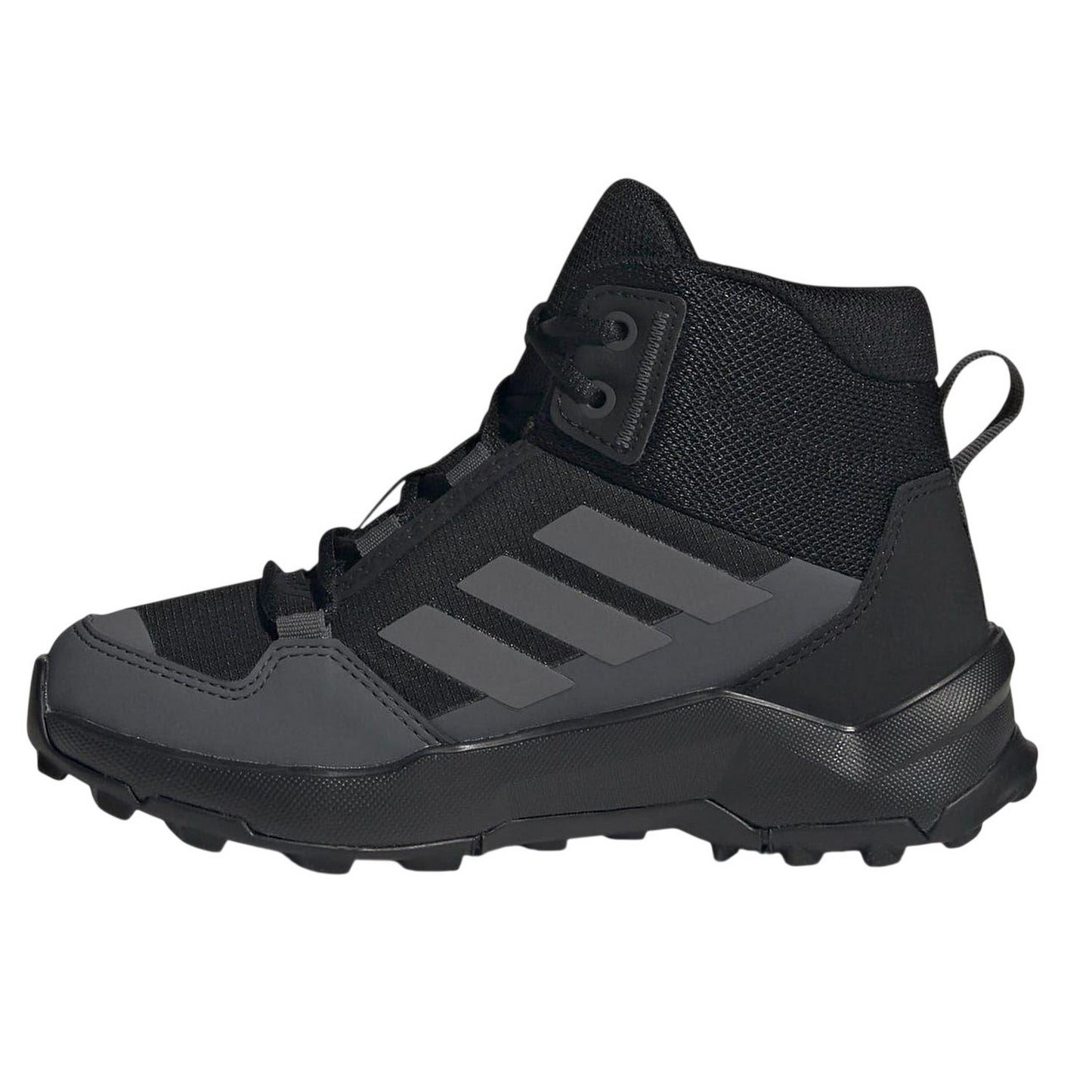Black - Side - Adidas Childrens-Kids Terrex AX4R Waterproof Hiking Shoes