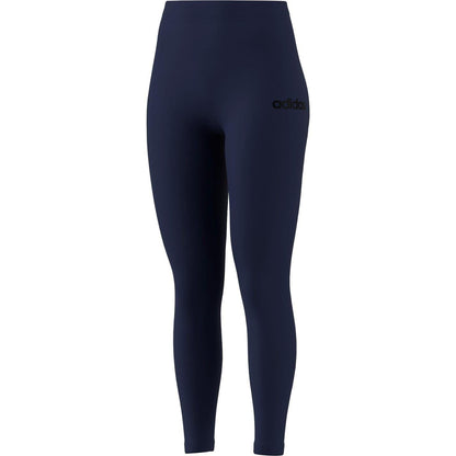 Navy-White - Side - Adidas Womens-Ladies Essentials Linear Leggings