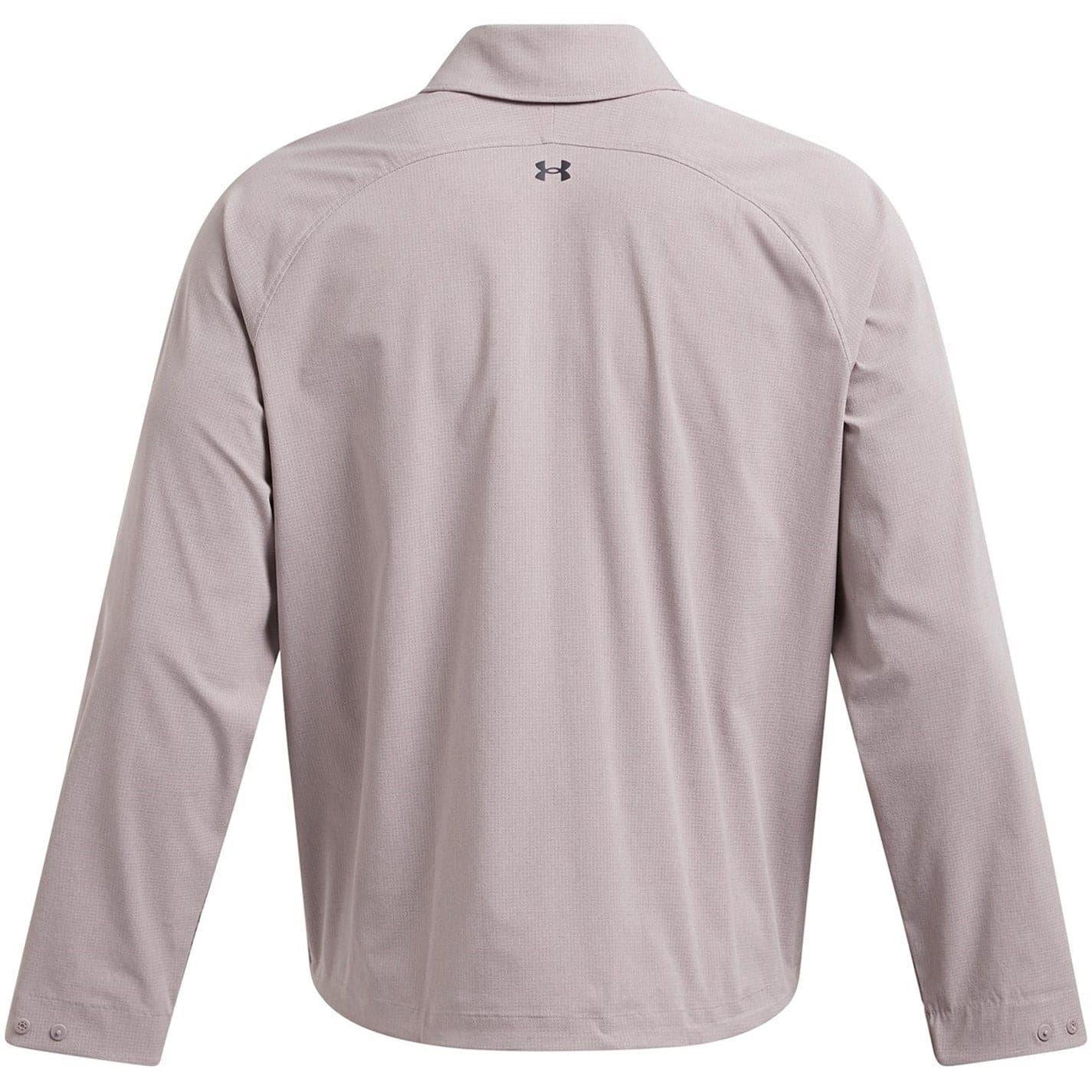 Grey - Back - Under Armour Mens Vent Bomber Jacket