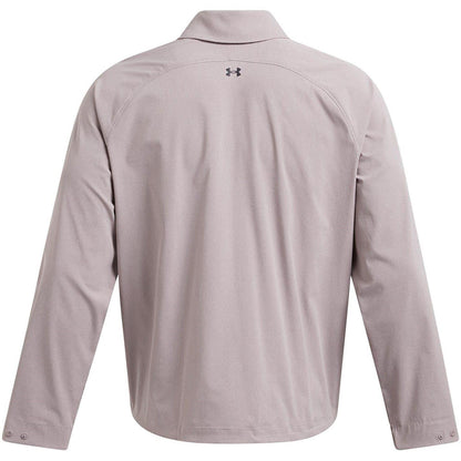 Grey - Back - Under Armour Mens Vent Bomber Jacket