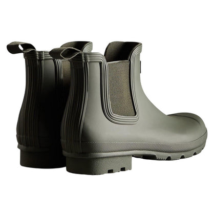 Dark Olive - Back - Hunter Womens-Ladies Original Rain Boots