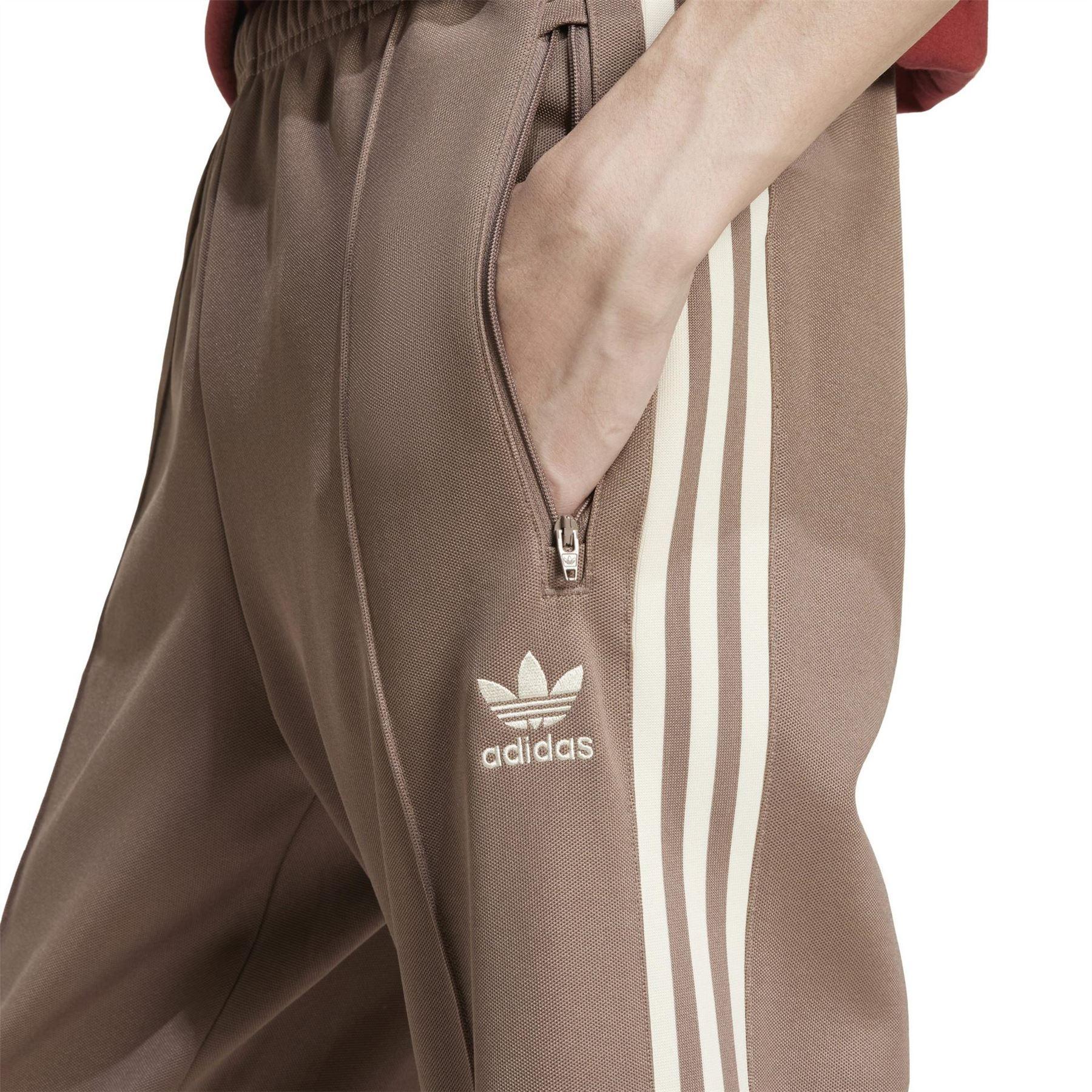 Brown - Side - Adidas Mens Adicolor Classics Tracksuit Bottoms