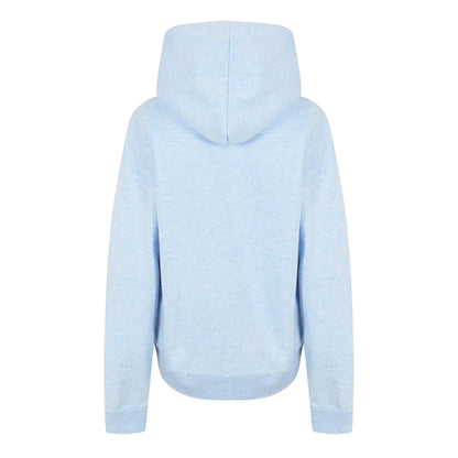 Blue - Back - USA Pro Womens-Ladies Logo Marl Classic Drawstring Hoodie