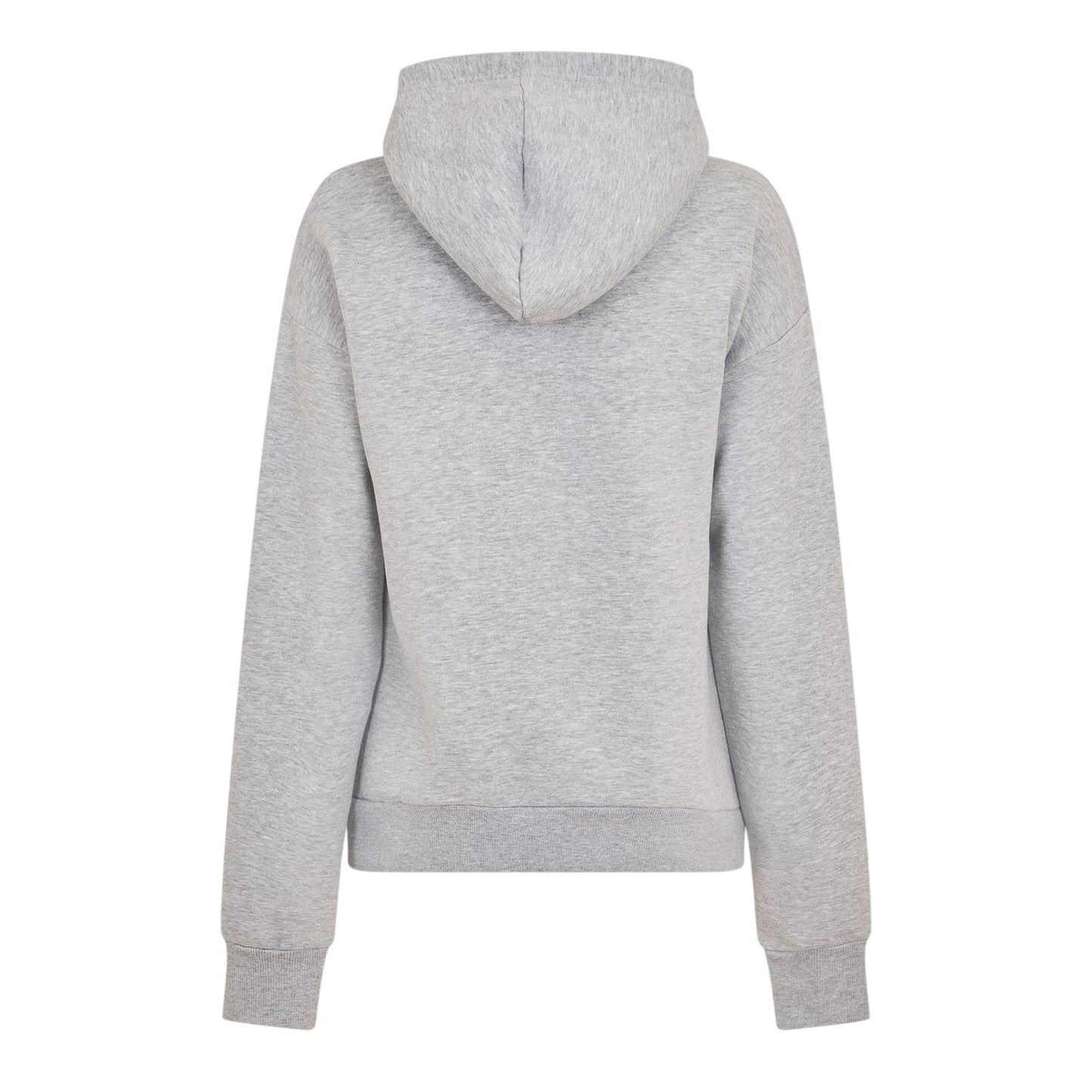 Grey Marl - Back - USA Pro Womens-Ladies Logo Marl Classic Drawstring Hoodie