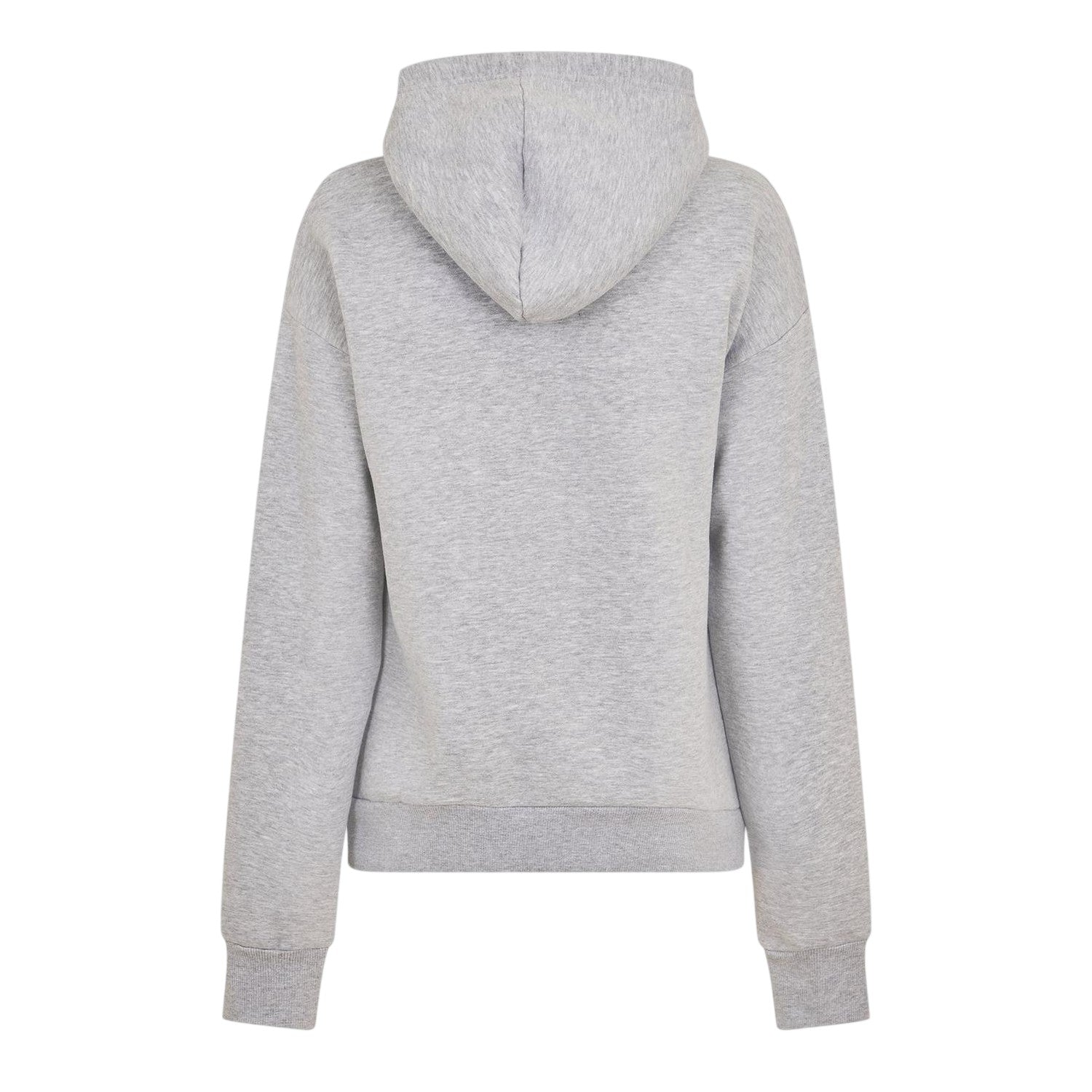 Grey Marl - Back - USA Pro Womens-Ladies Logo Marl Classic Drawstring Hoodie