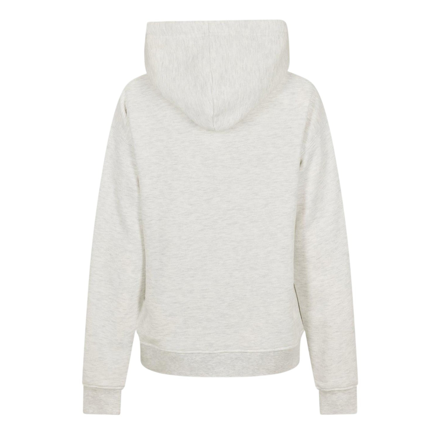 Ice Grey - Back - USA Pro Womens-Ladies Logo Marl Classic Drawstring Hoodie