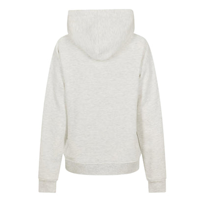 Ice Grey - Back - USA Pro Womens-Ladies Logo Marl Classic Drawstring Hoodie