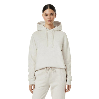 Ice Grey - Side - USA Pro Womens-Ladies Logo Marl Classic Drawstring Hoodie