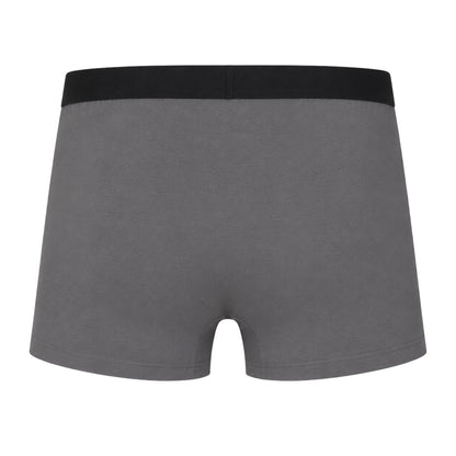 Grey-Blue-Black - Back - Boss Mens Polycotton Boxer Briefs (Pack of 3)