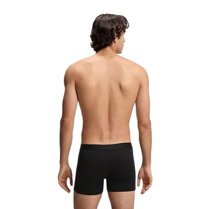 Black - Back - Boss Mens Polycotton Boxer Briefs (Pack of 3)