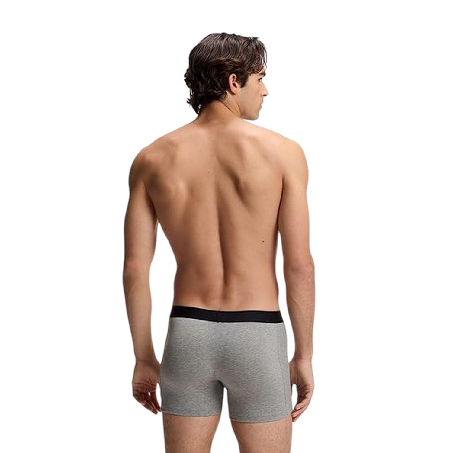Black-White-Grey - Back - Boss Mens Polycotton Boxer Briefs (Pack of 3)
