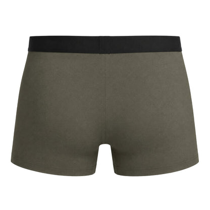 Charcoal-Green-Navy - Back - Boss Mens Polycotton Boxer Briefs (Pack of 3)