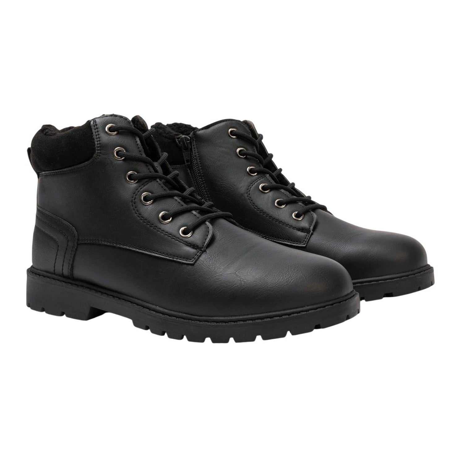 Black - Lifestyle - Nicholas Deakins Mens Faux Fur Lined Ankle Boots