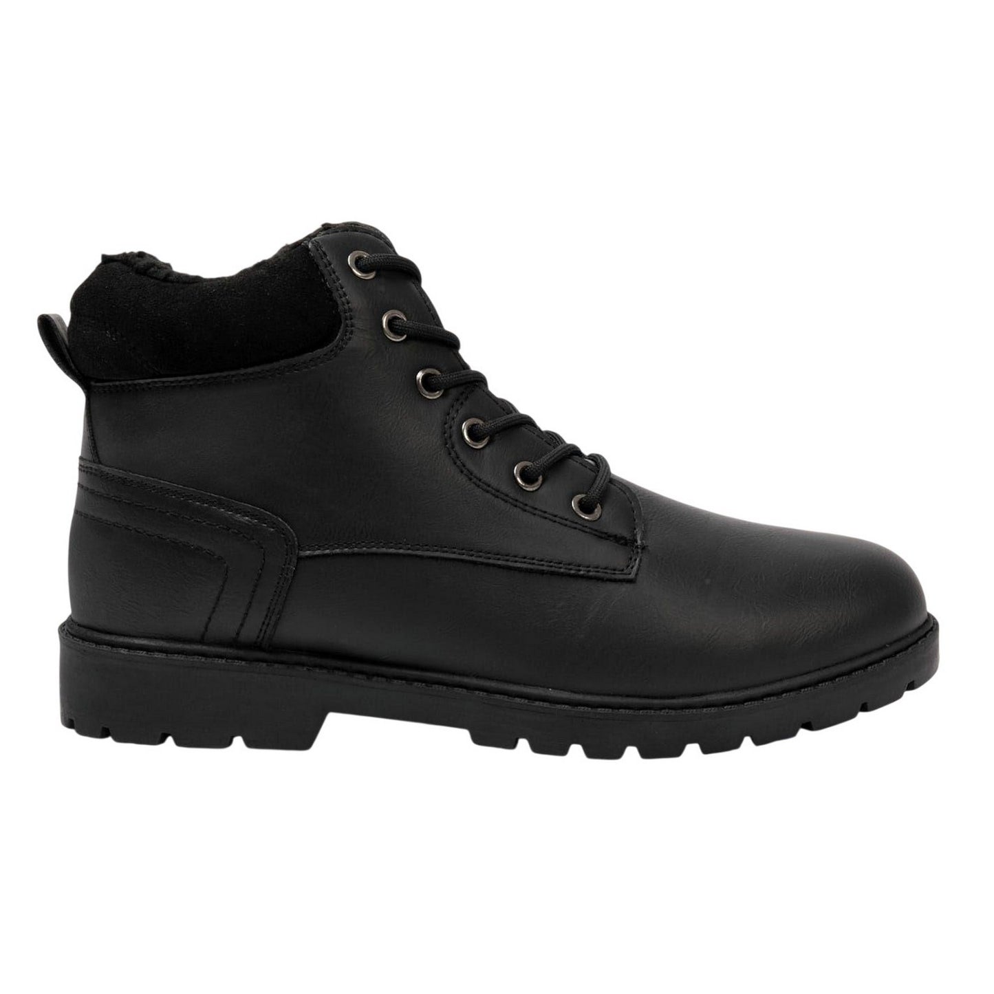 Black - Front - Nicholas Deakins Mens Faux Fur Lined Ankle Boots