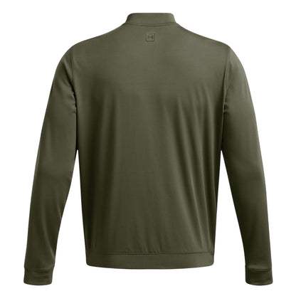 Green - Back - Under Armour Mens Moisture Wicking Bomber Jacket
