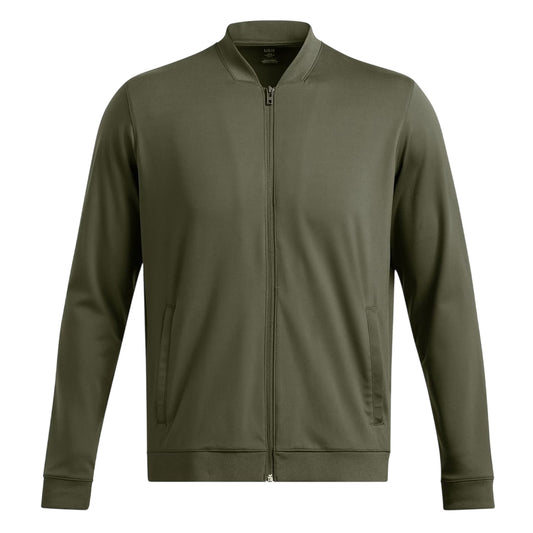 Green - Front - Under Armour Mens Moisture Wicking Bomber Jacket