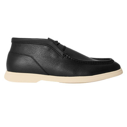 Black - Front - Boss Mens Sienne Desb Leather Chukka Boots
